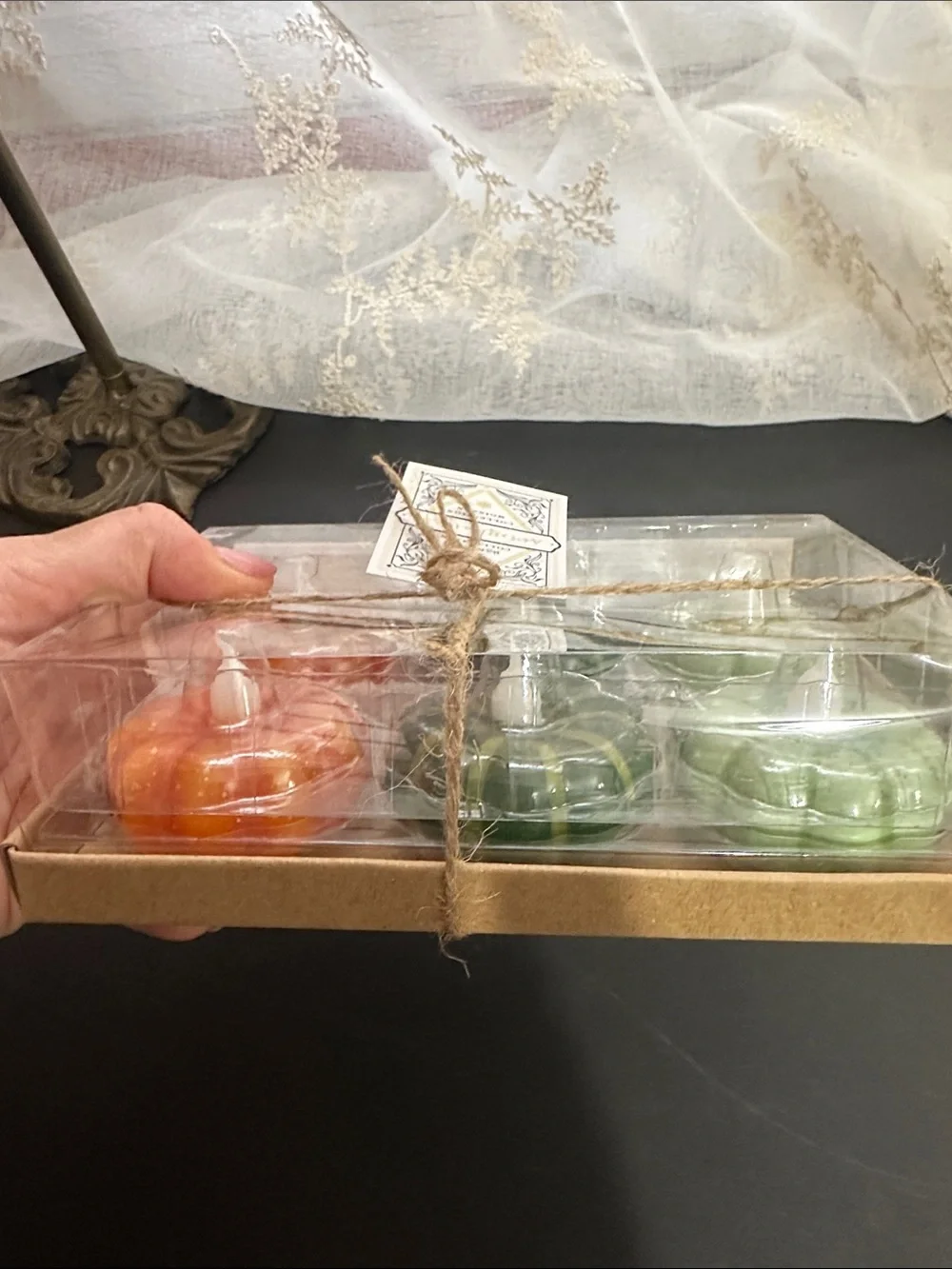 Acorn & Oak set of 6 LED pumpkin tea lights